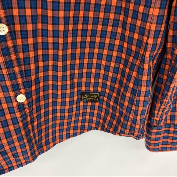 Scotch And Soda Orange Button Down Shirt Large - Picture 2 of 8